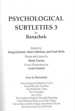 Banachek – Psychological Subtleties 3