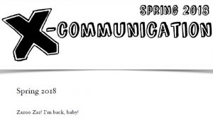 The Jerx – X-Communication Spring Issue 2018