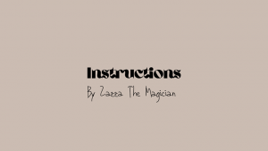Zazza The Magician – INSTRUCTIONS (720p video)