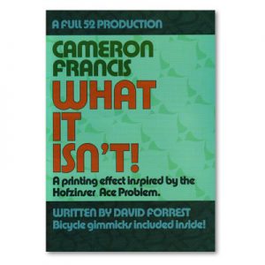Cameron Francis – What It Isn’t