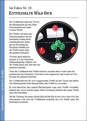 Christian Scherer – Im Fokus Nr. 18 – Entfesselte Wild Dice (official PDF, german language) Access Instantly!