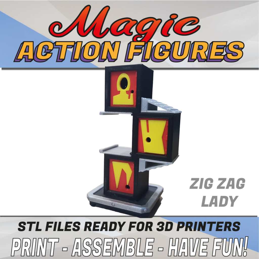 Zig Zag Illusion 3d Printable Action Figure Access Instantly Erdnase Magic Store 4436